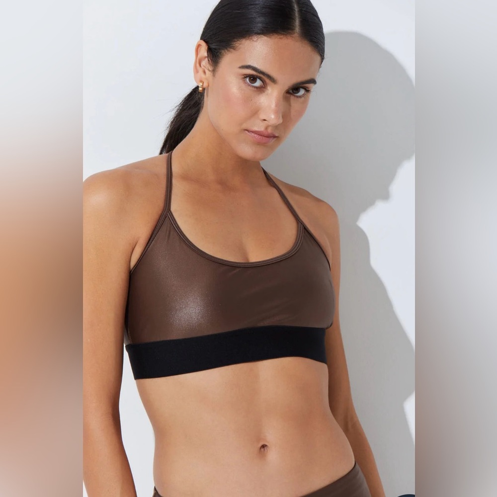 NOLI YOGA Studio Bra in Liquid Cafe